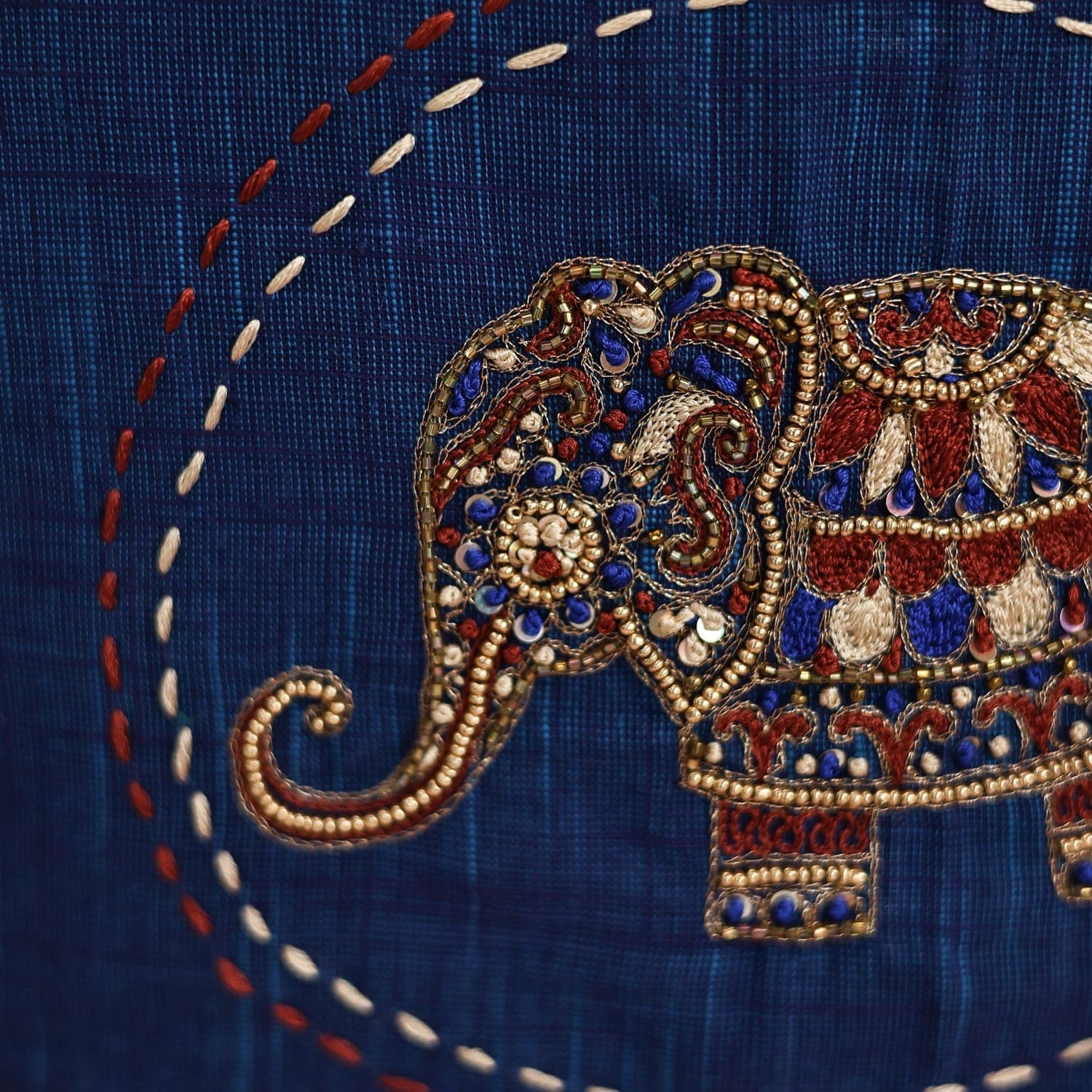 Zardozi elephant detail